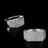 Micro Pave 18K White Gold Plated Iced Multi Row Cubic Zirconia Men Women Ring